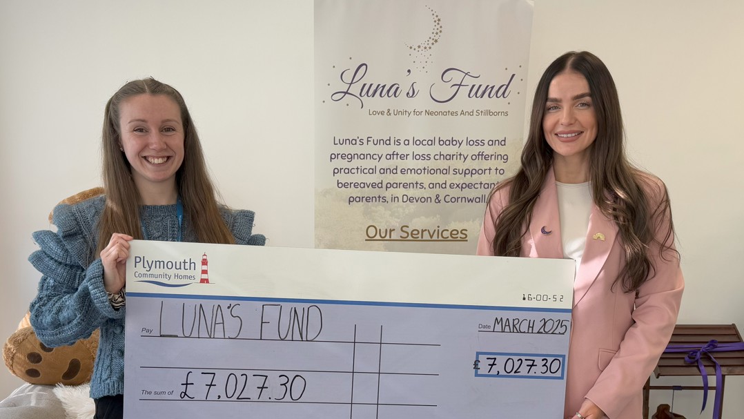 Rebecca & Aimee Cheque Presentation