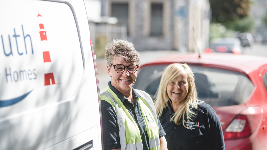 Environmental services team smiling at camera (1)