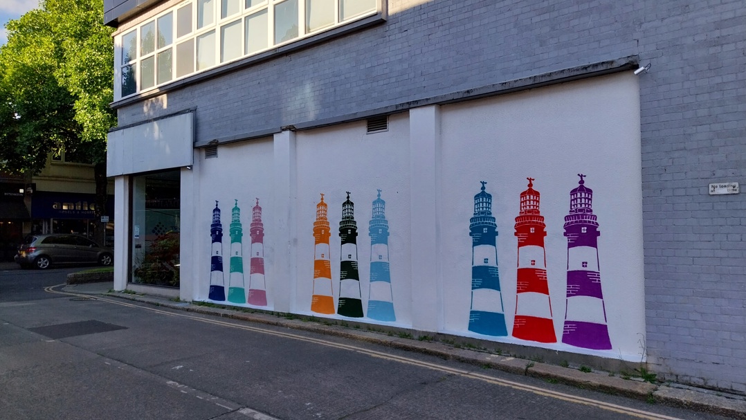 Lighthouse Stencil Art
