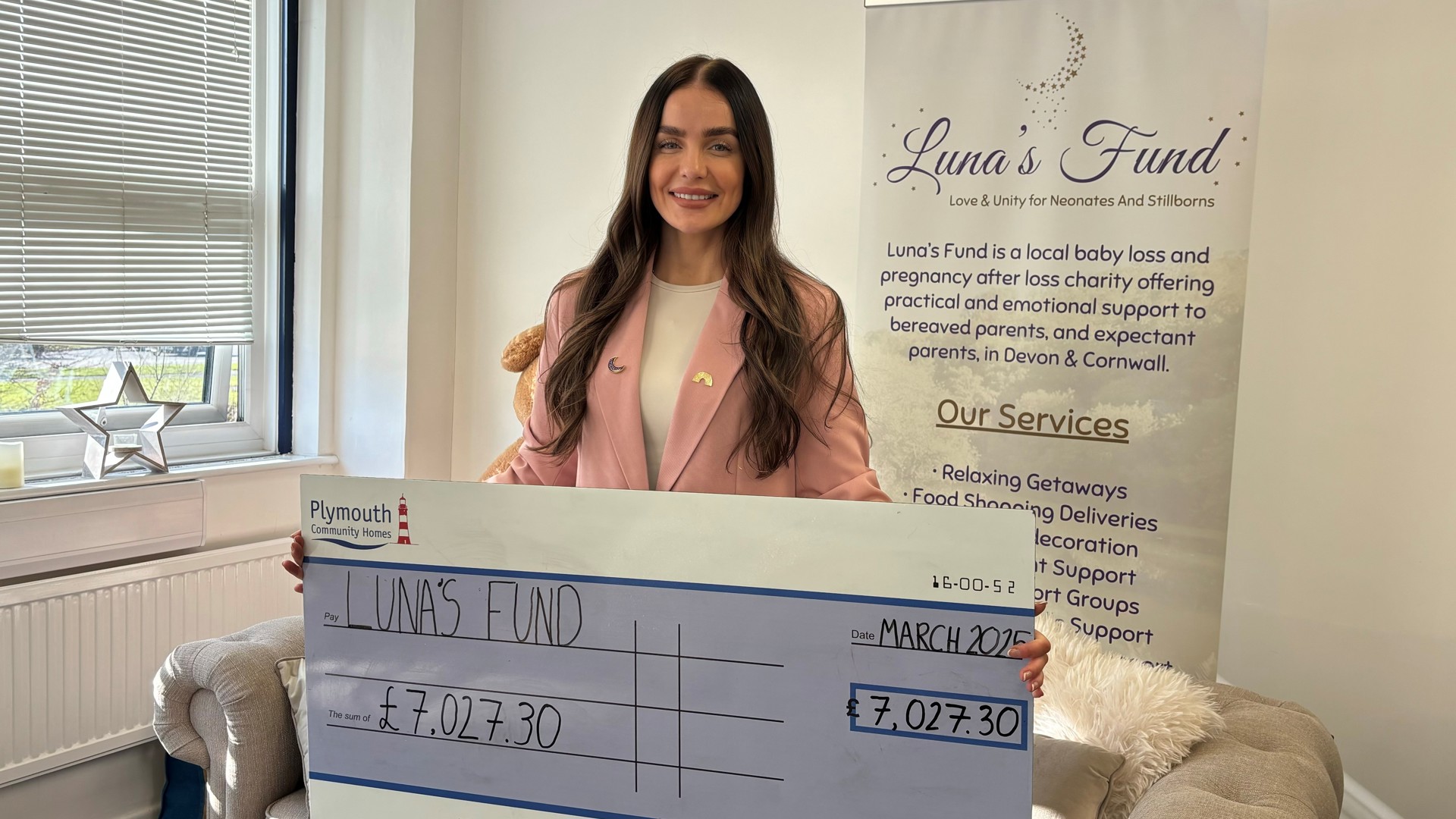 Aimee Green With Cheque
