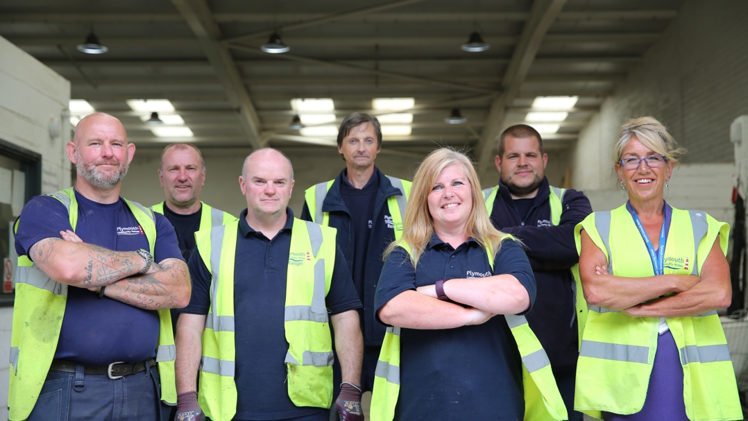 Environmental Services team smiling at camera